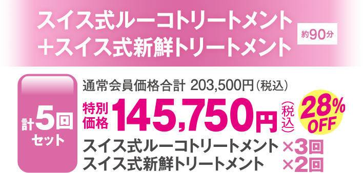 スイス式ルーコトリートメント+スイス式新鮮トリートメント