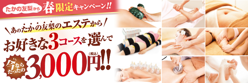 3コース選んで3000円体験