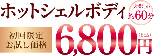 ホットシェルボディ 6800円（税込）