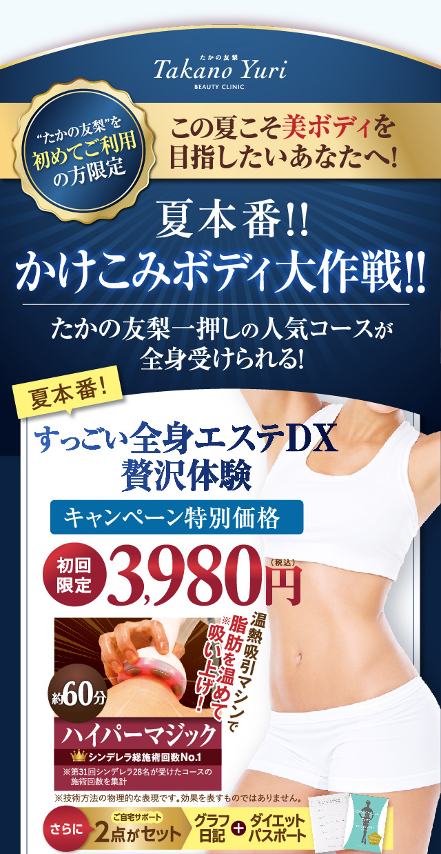 すっごい全身エステDX贅沢体験　キャンペーン価格3980円