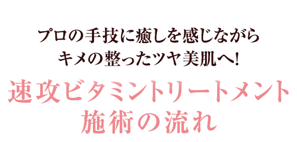 速攻ビタミントリートメント 施述の流れ