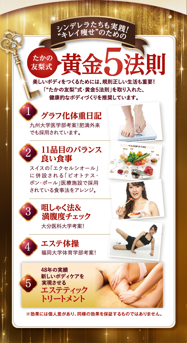 たかの友梨式黄金5法則