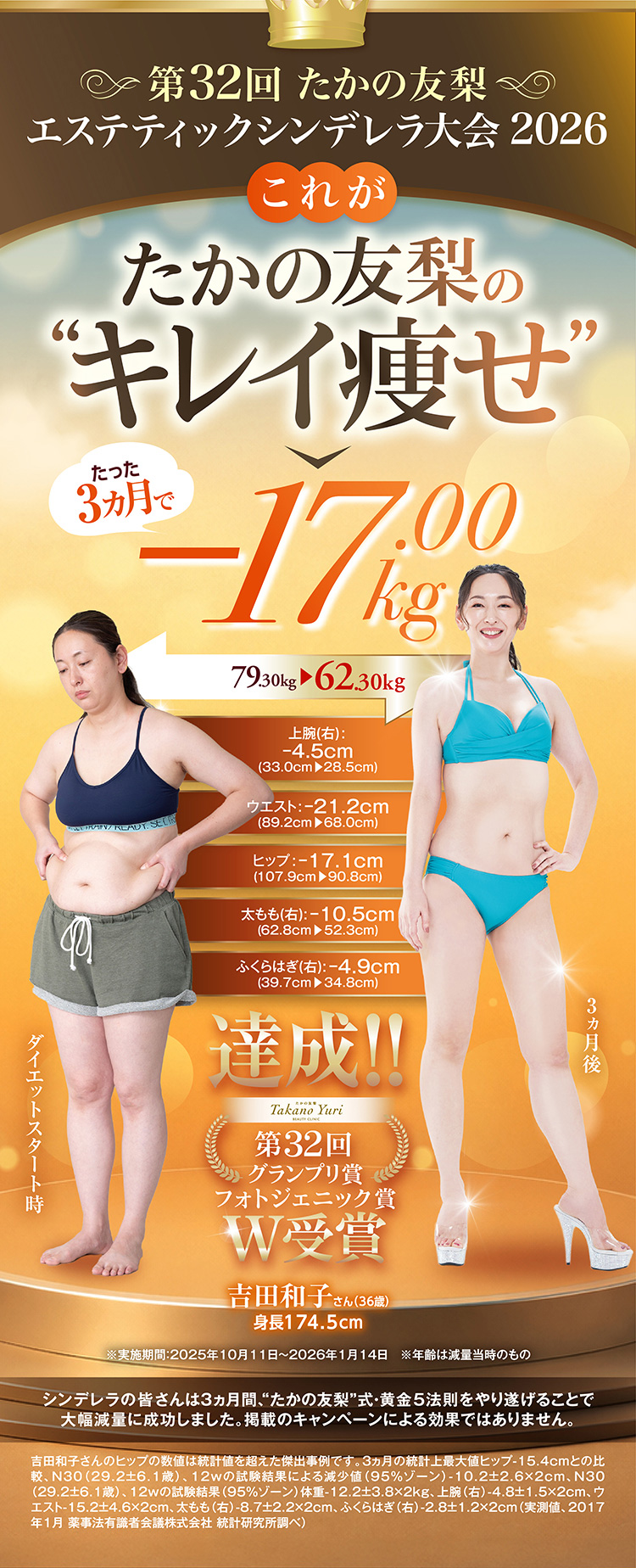 第32回 たかの友梨エステティックシンデレラ大会2026