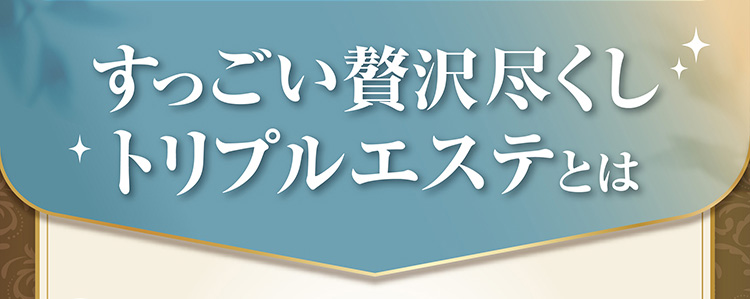 すっごい贅沢尽くしトリプルエステとは