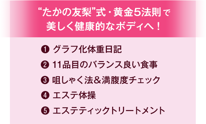 たかの友梨式5つの黄金法則