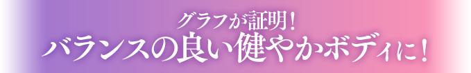 グラフが証明!バランスの良い健やかボディに!