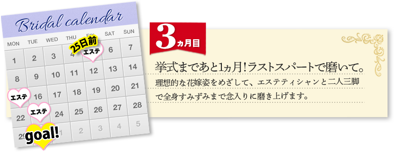 3ヶ月目　挙式まであと1ヶ月！ラストスパートで磨いて。